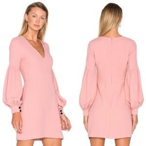 Alexis Ellena Pink Balloon Sleeve Mini Dress Size Medium